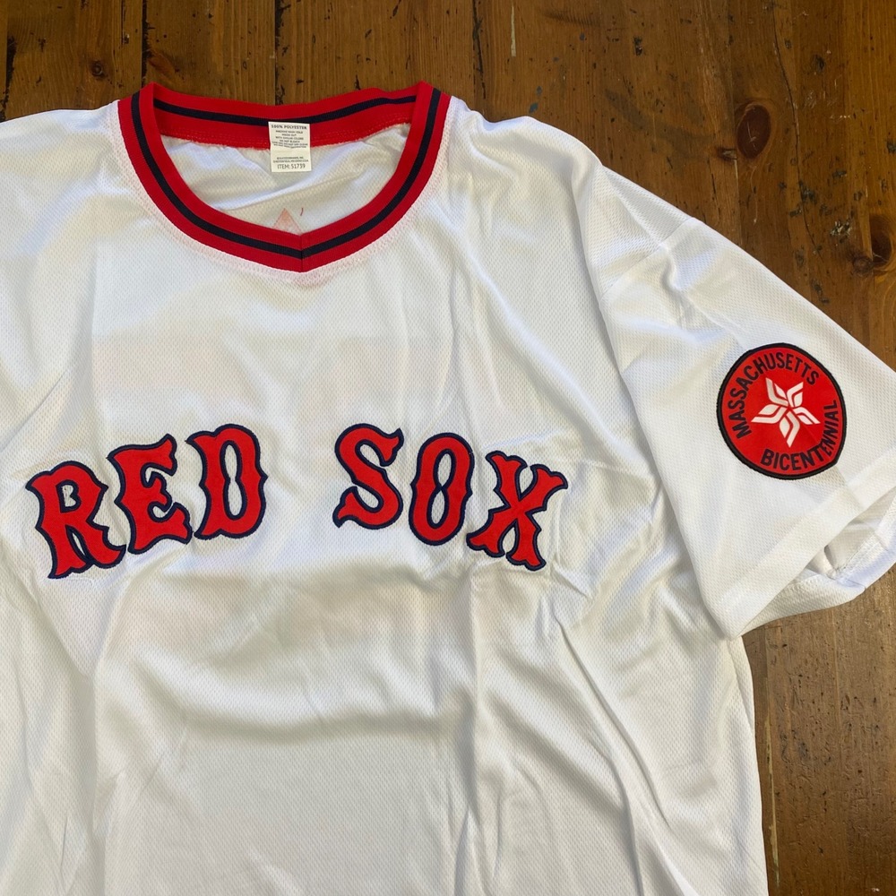 Boston Red Sox #23 Replica 1975 MA Bicentennial Jersey Adult XL White Red‎ SGA
